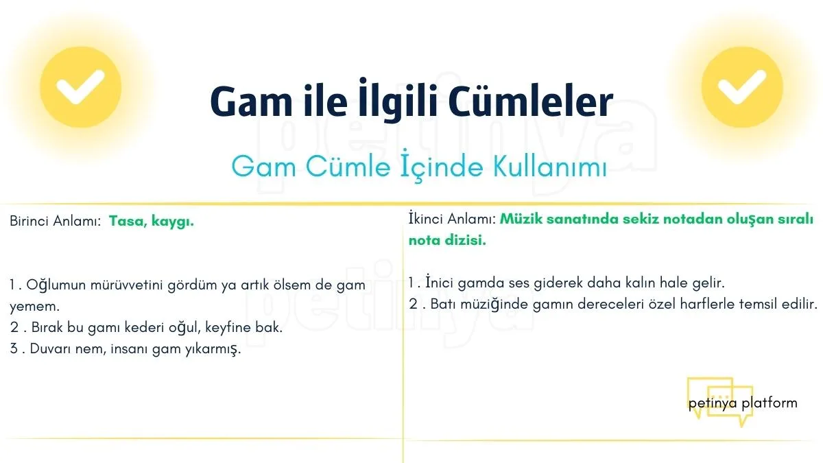 gam kelimesi ile ilgili cumleler