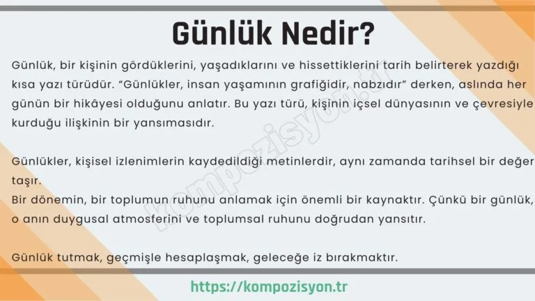 gunluk nedir gunluk nasil yazilir