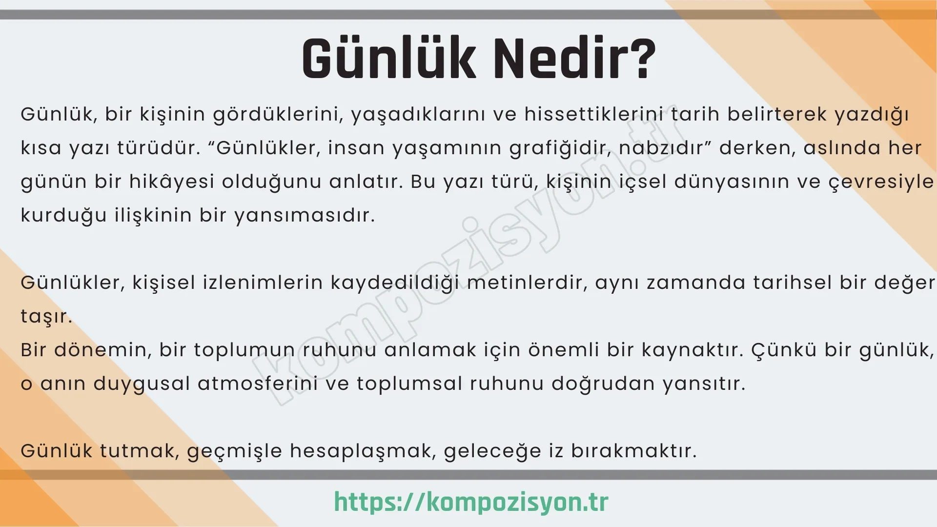gunluk nedir gunluk nasil yazilir