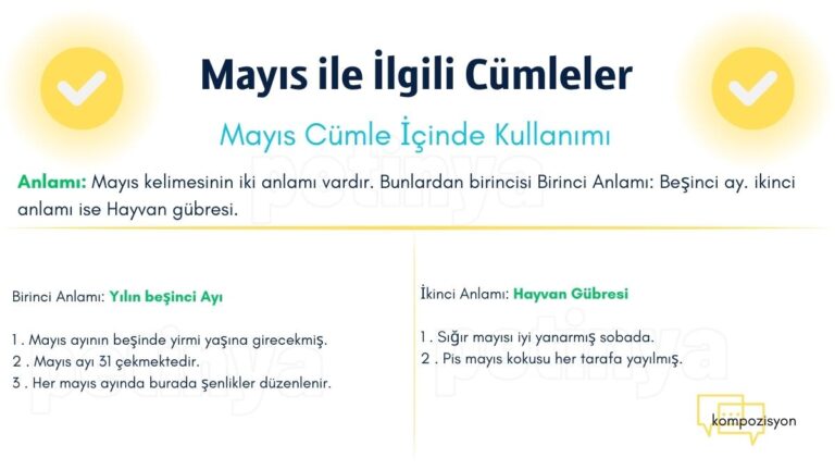 mayis kelimesi ile ilgili cumleler
