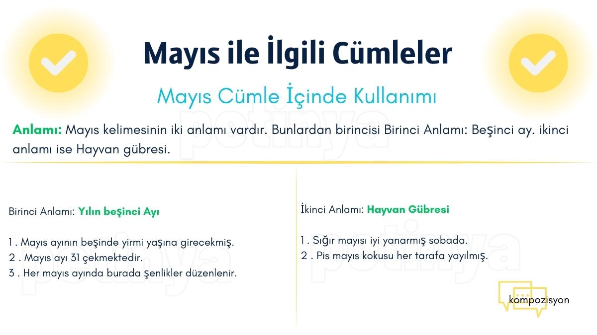 mayis kelimesi ile ilgili cumleler