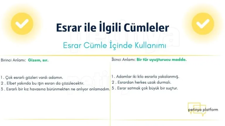 esrar kelimesi ile ilgili cumleler