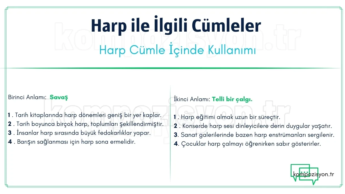 harp kelimesi ile ilgili cumleler harp kelimesi ile ilgili cumleler