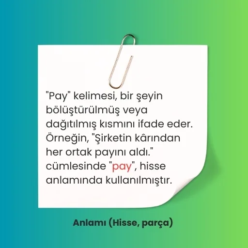 pay anlami