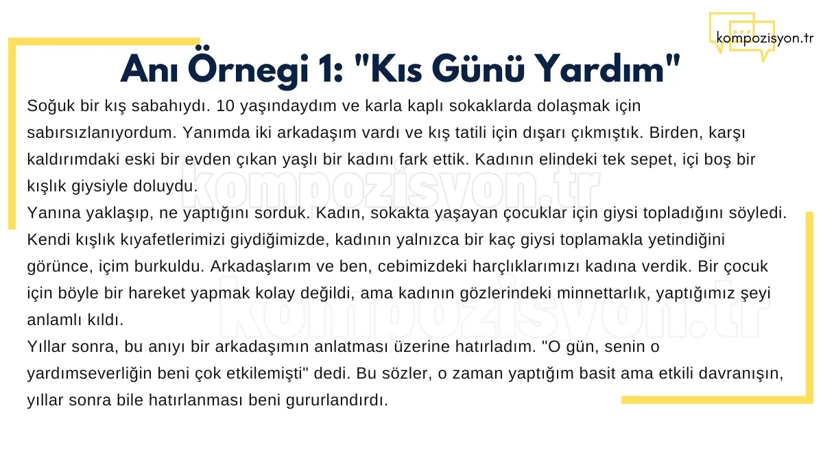 ani ornekleri hatira ornekleri kis gunu yardim