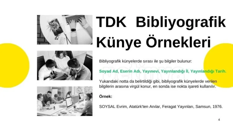 bibliyografik kunye ornekleri tdk