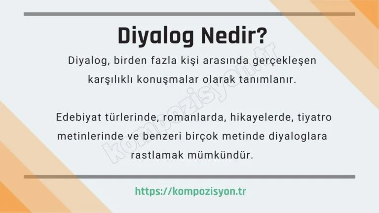 diyalog nedir diyalog ne demek