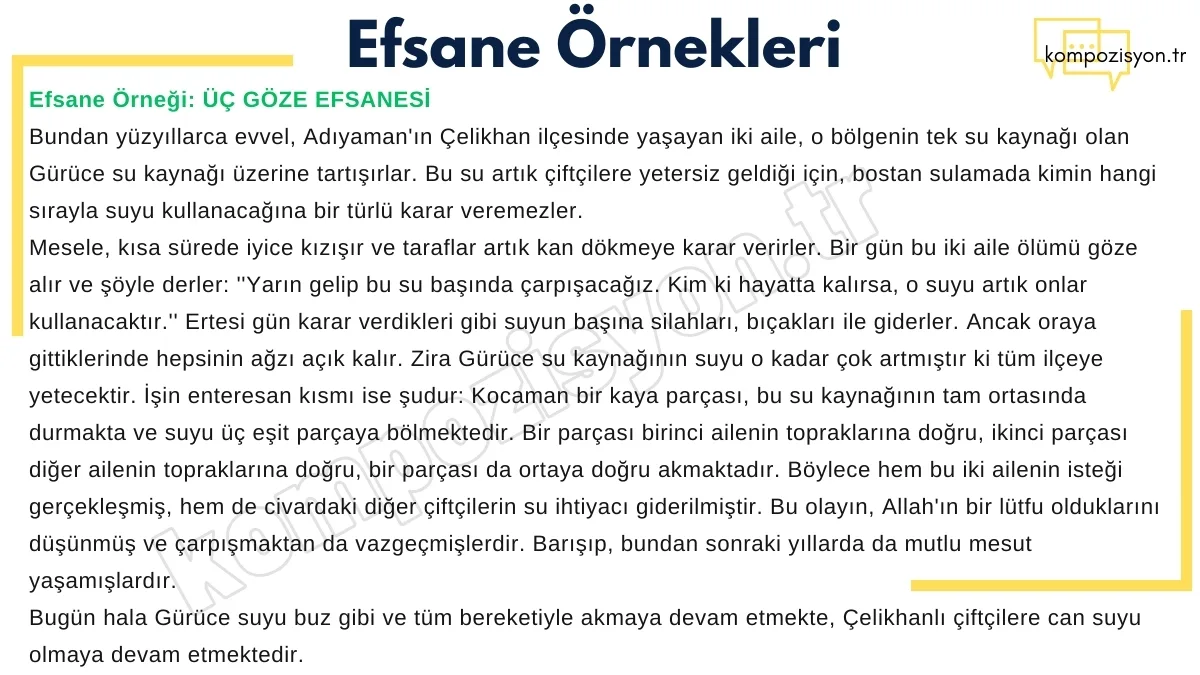 efsane ornekleri uc goze efsanesi