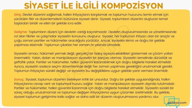 siyaset ile ilgili kompozisyon