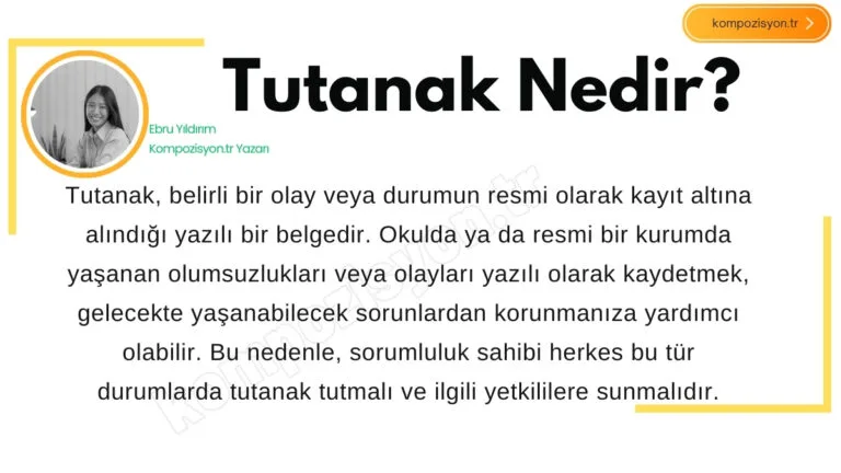 tutanak nedir