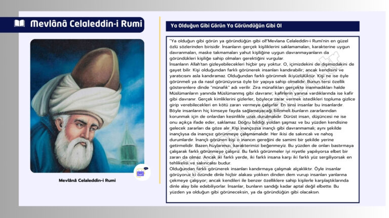 ya oldugun gibi gorun ya gorundugun gibi ol kompozisyon