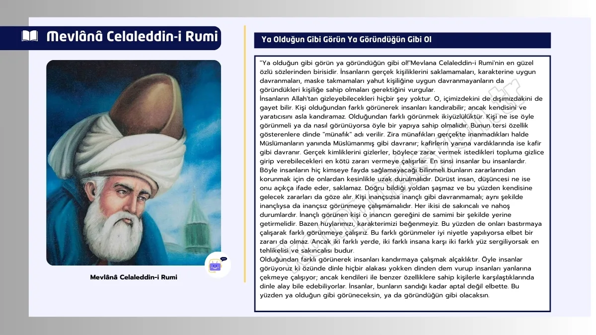 ya oldugun gibi gorun ya gorundugun gibi ol kompozisyon