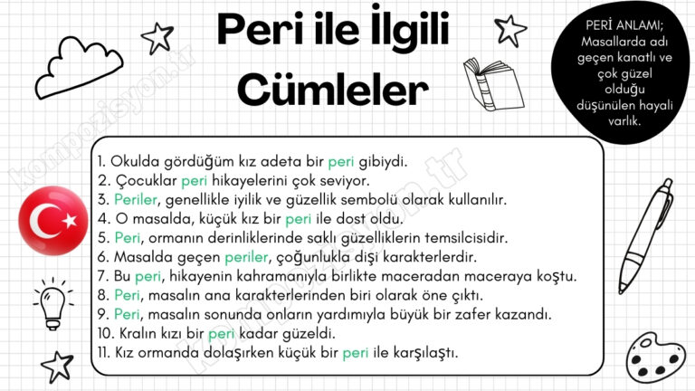 peri ile ilgili ornek cumleler