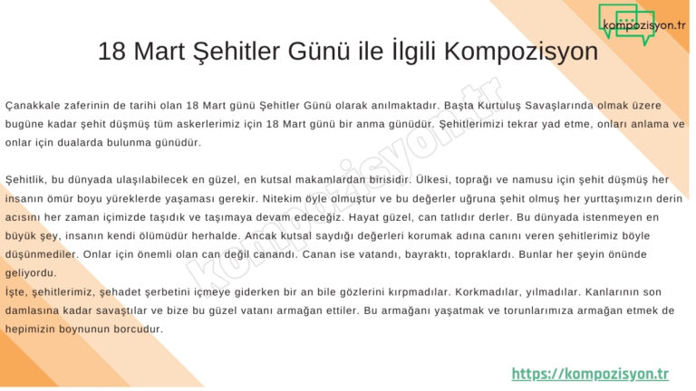 18 mart sehitler gunu ile ilgili kompozisyon