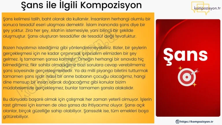 Şans ile İlgili Kompozisyon